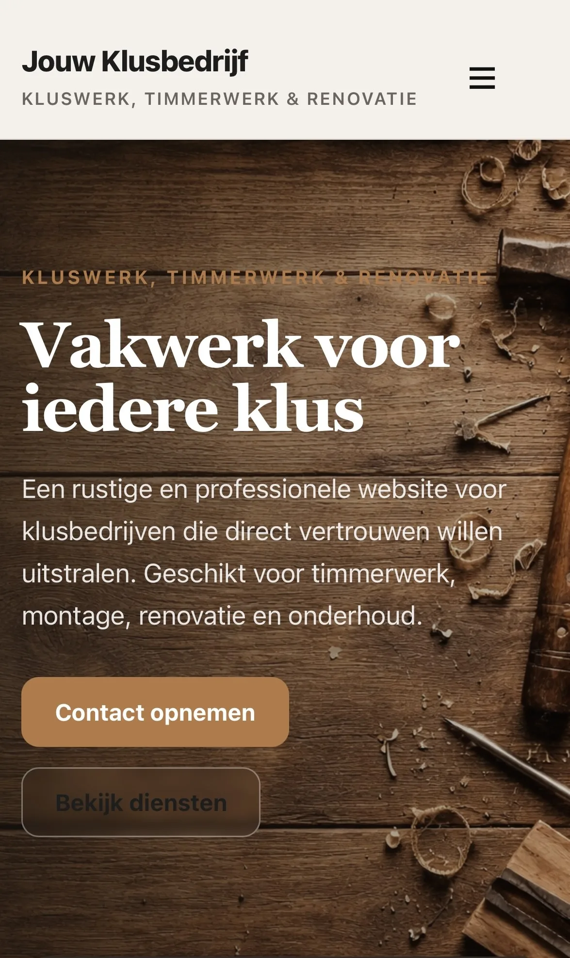 Voorbeeld website