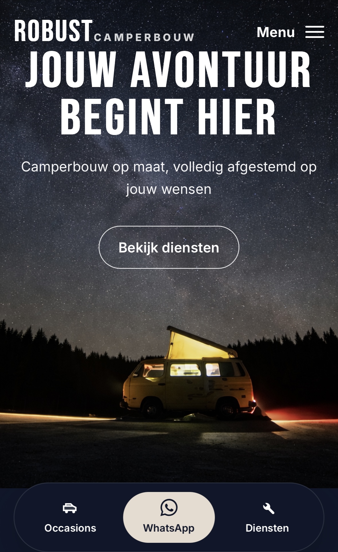 Mobiele screenshot van Robust Camperbouw