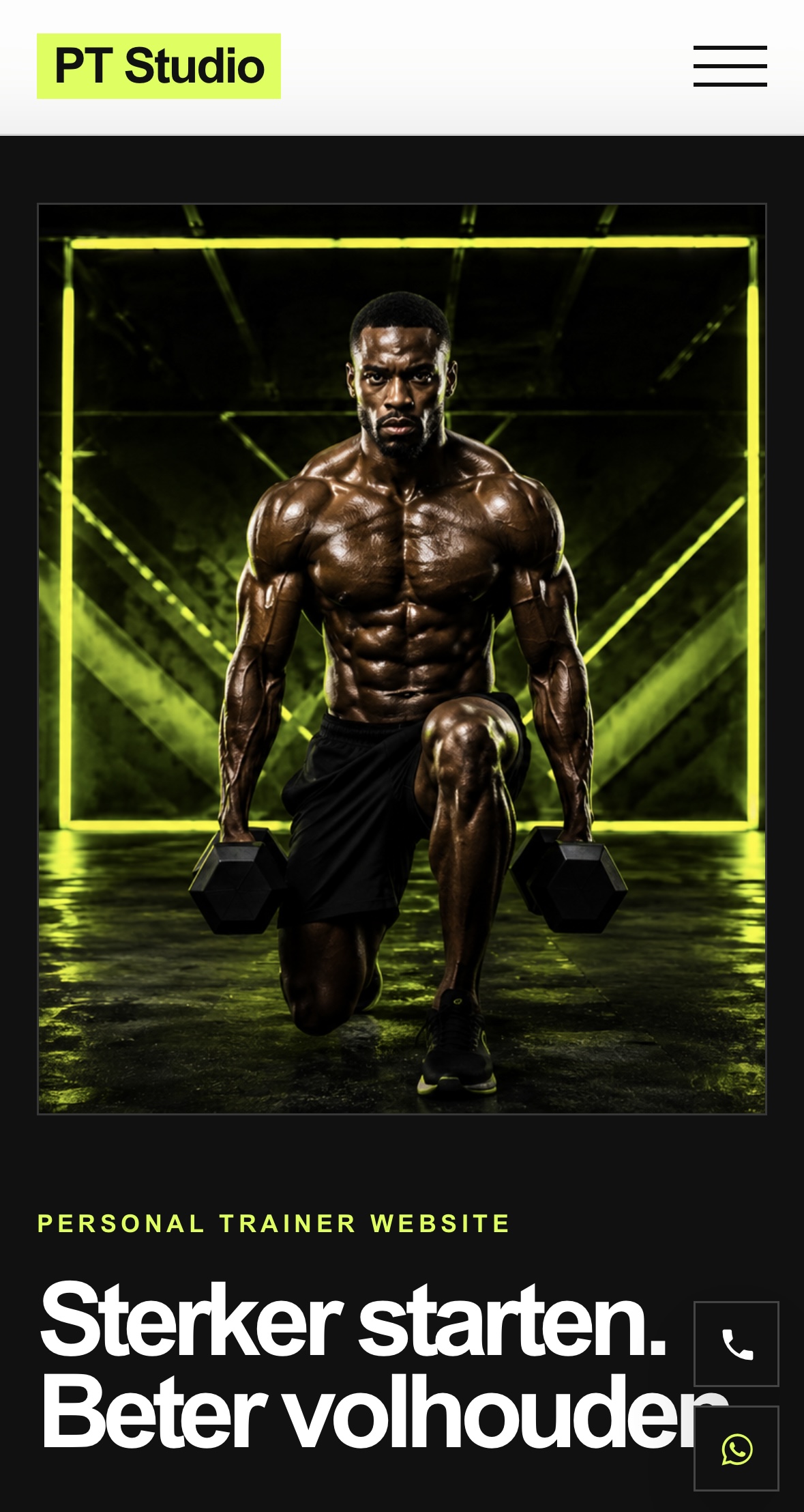 Personal trainer website