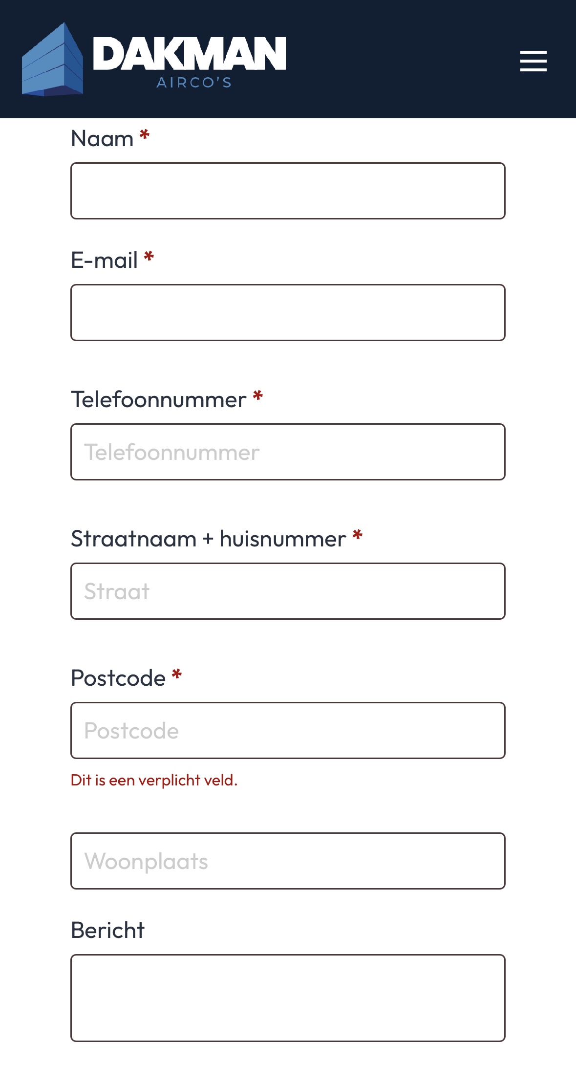 Mobiele website van Robust Camperbouw met occasionbeheer