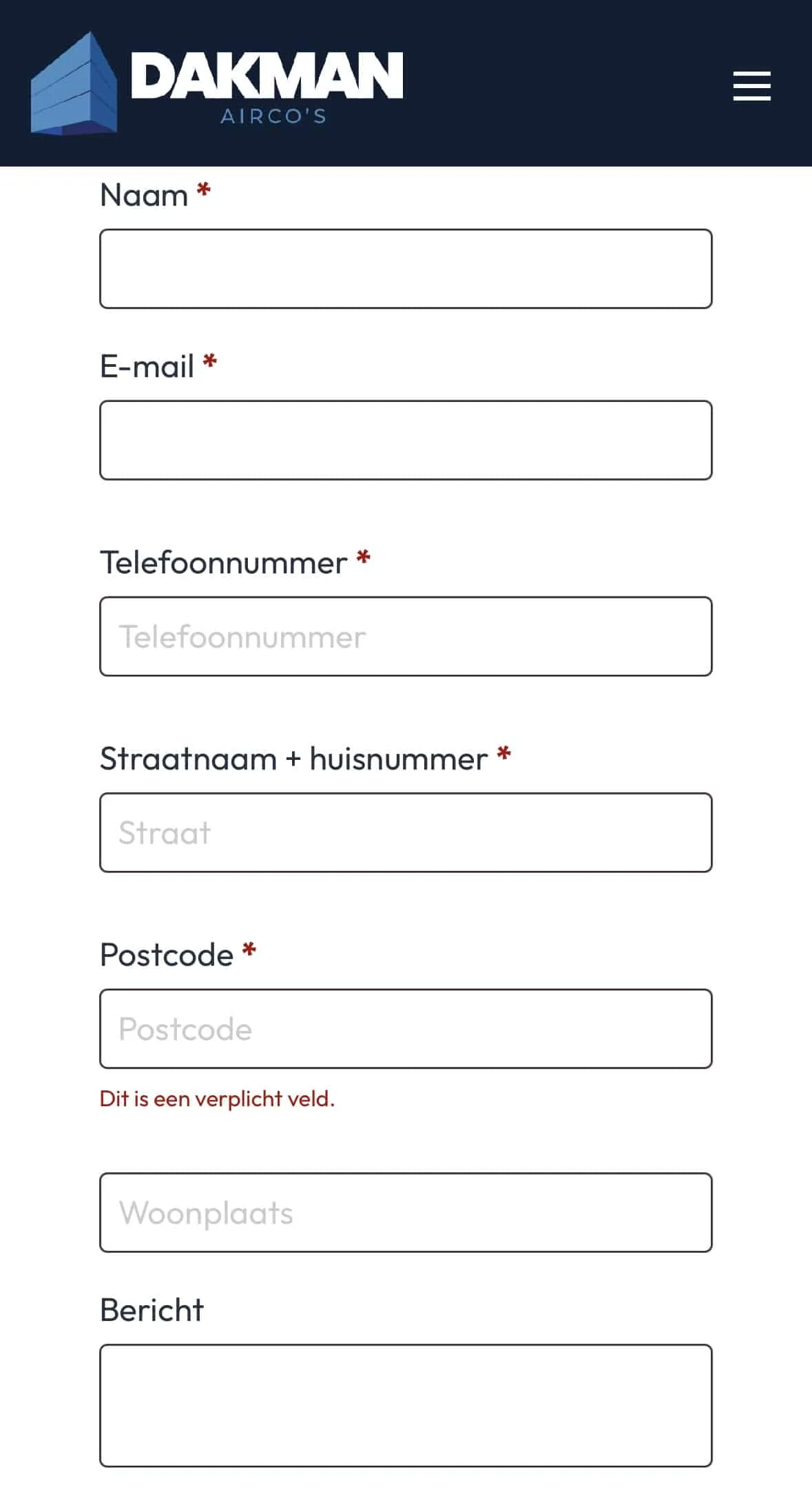 Mobiele offerte- en factuuromgeving van Dakman Airco’s